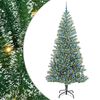 vidaXL Umel&yacute; vianočn&yacute; stromček, snehom obalen&yacute;, s LED svetlom 240 cm