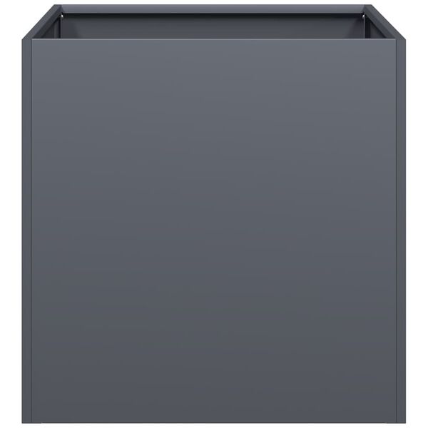 vidaXL kvetin&aacute;č antracit 40x40x40 cm Oceľ valcovan&aacute; za studena