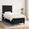 vidaXL Posteľn&yacute; r&aacute;m boxspring s matracom čierny 80x200 cm l&aacute;tka
