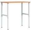 vidaXL Pracovn&yacute; st&ocirc;l bledohned&yacute; 100x60x(71,5-98)cm buk. mas&iacute;v obdĺžnik
