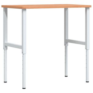 vidaXL Pracovn&yacute; st&ocirc;l bledohned&yacute; 100x60x(71,5-98)cm buk. mas&iacute;v obdĺžnik