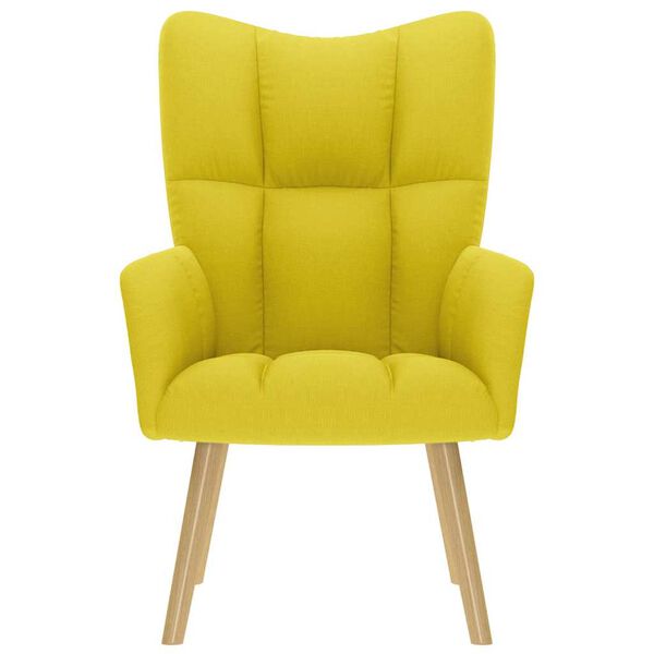 vidaXL Relaxačn&eacute; kreslo bledožlt&eacute; l&aacute;tka