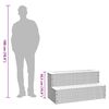 VidaXL v&iacute;rivka Step svetlosiv&aacute; 100x50x50,5cm polyratan a ak&aacute;cia