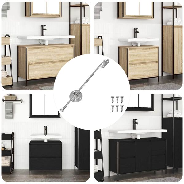 vidaXL Ťahov&yacute; p&aacute;nt 12 pcs Strieborn&aacute; 190 mm Železo