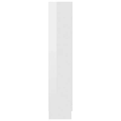 vidaXL Vitrína, lesklá biela 82,5x30,5x150 cm, kompozitné drevo
