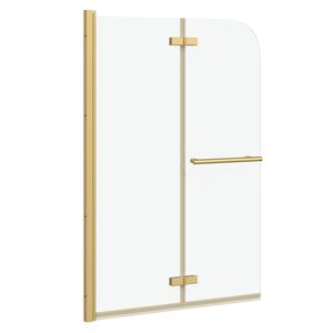 vidaXL Z&aacute;brana sprchy Zlat&aacute; 95 x 140 cm ESG sklo a hlin&iacute;k