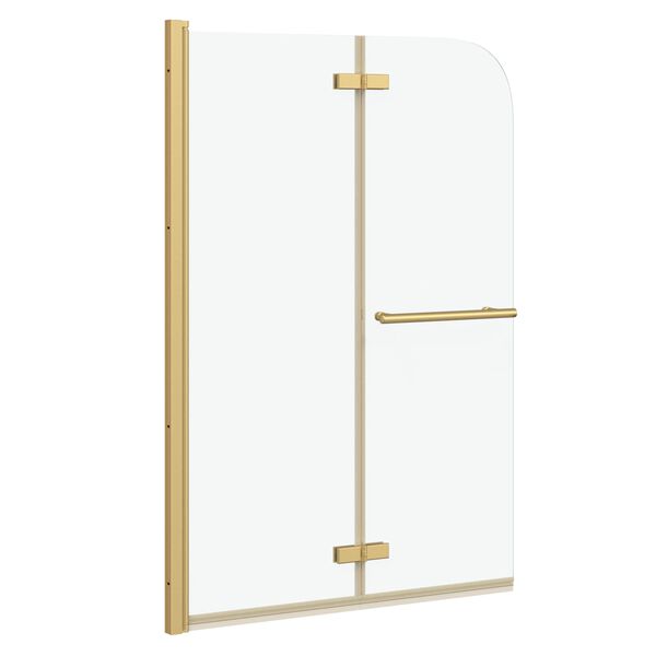 vidaXL Z&aacute;brana sprchy Zlat&aacute; 95 x 140 cm ESG sklo a hlin&iacute;k