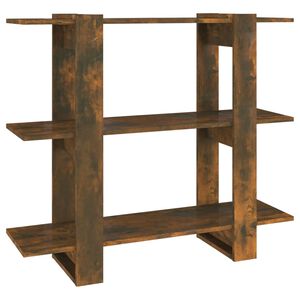 vidaXL Knižnica/deliaca stena tmav&yacute; dub 100x30x87 cm