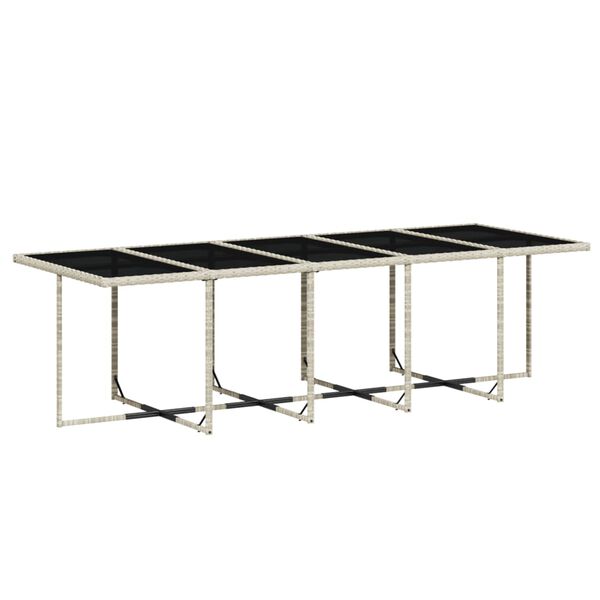 vidaXL 11-dielna z&aacute;hr. jed&aacute;lensk&aacute; s&uacute;prava vank&uacute;&scaron;e svetlosiv&aacute; polyratan