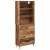 vidaXL Highboard Star&eacute; drevo 69,5 x 32,5 x 180 cm Kompozitn&eacute; drevo