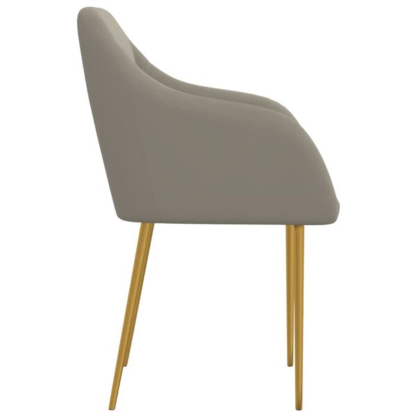 vidaXL Jed&aacute;lensk&eacute; stoličky 6 ks bledosiv&eacute; zamatov&eacute;