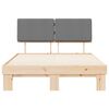 vidaXL Rám postele s čalúneným čelom Svetlosivá 150 x 200 cm