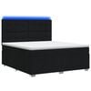 vidaXL LED boxspring posteľ s matracom Čierna 180 x 200 cm L&aacute;tka