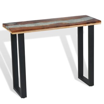 vidaXL Konzolový stolík, teakové drevo, 100x35x75 cm