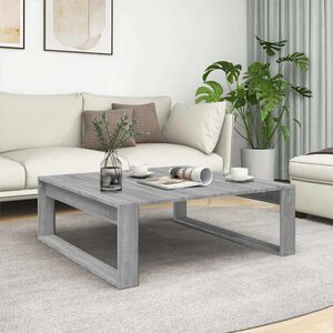 vidaXL Konferenčn&yacute; stol&iacute;k siv&yacute; sonoma 100x100x35cm spracovan&eacute; drevo
