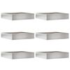 vidaXL Obrubn&iacute;k tr&aacute;vnika 6 pcs Strieborn&aacute; 60 x 60 x 13 cm