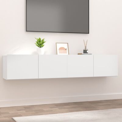 vidaXL TV stolíky 2 ks biele 80x30x30 cm spracované drevo