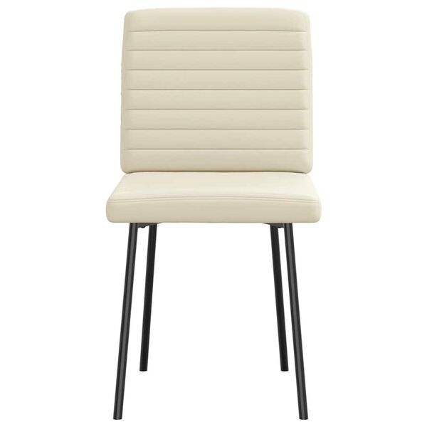 vidaXL Jed&aacute;lensk&eacute; stoličky 2 ks kr&eacute;mov&eacute; umel&aacute; koža