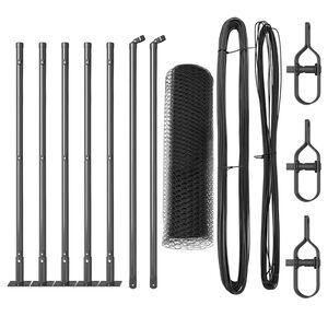vidaXL Stĺp na plot. Siv&aacute; 10 x 0,6 m (25 mm sieť) Ocel a PVC