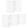 vidaXL Br&aacute;na pre psa s dverami sklad. 12pan.biela 600cm topoľov&eacute; drevo