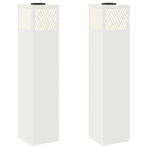 vidaXL Sol&aacute;rne LED svetlo na chodn&iacute;k 2 ks Tepl&aacute; biela 18 x 18 x 80 cm