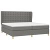 vidaXL Boxspring posteľ s matracom tmavosiv&aacute; 200x200 cm l&aacute;tka