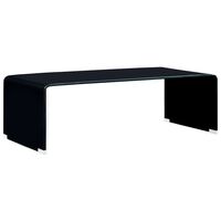 vidaXL Konferenčný stolík, čierny 98x45x31 cm, tvrdené sklo