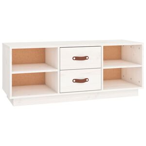 vidaXL TV skrinka biela 100x34x40 cm mas&iacute;vna borovica