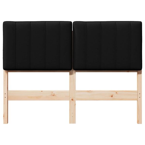 vidaXL Čal&uacute;nen&eacute; čelo postele s čelnou doskou Hned&aacute; a čierna 120 cm