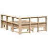 vidaXL Posteľ s knižnicou bez matraca 140x200 cm borovicov&yacute; mas&iacute;v