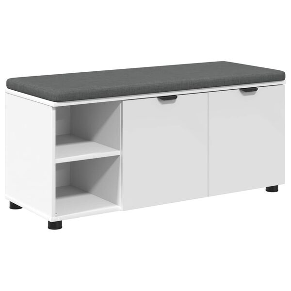 vidaXL Predsieňov&aacute; lavica s vank&uacute;&scaron;om Biela 100 x 38 x 46 cm