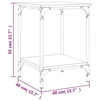 vidaXL Konferenčný stolík dub sonoma 40x40x55 cm kompozitné drevo
