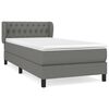 vidaXL Boxspring posteľ s matracom tmavosiv&aacute; 90x200 cm l&aacute;tka
