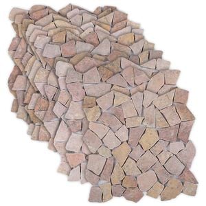 vidaXL Mozaikov&eacute; dlaždice Červen&aacute; 30 x 30 cm Mramor