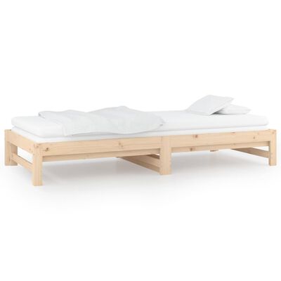 vidaXL Rozkladacia denná posteľ 2x(80x200) cm borovicový masív