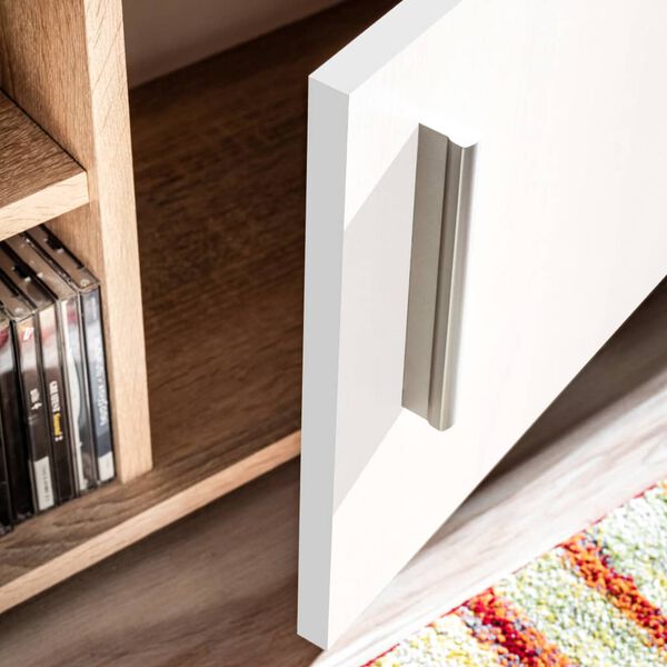 vidaXL Obývacia stena s LED svetlom, dub sonoma a biela farba