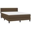 vidaXL Boxspring posteľ s matracom tmavohned&aacute; 140x190 cm l&aacute;tka