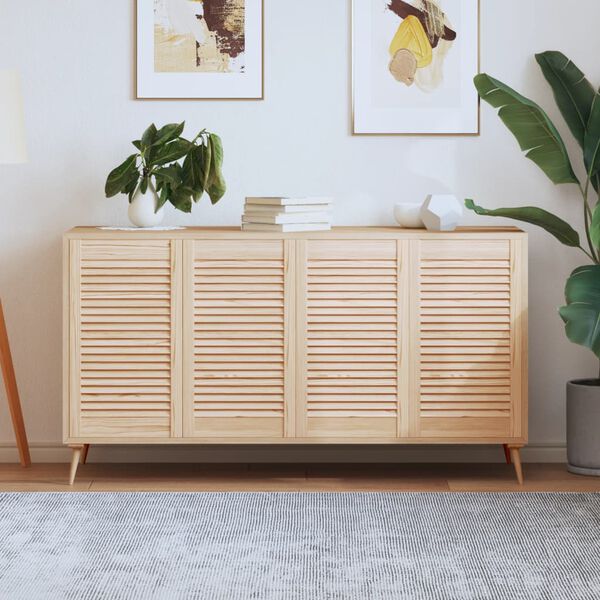 vidaXL Lamelové dvierka na skrinku 4 ks 69x39,4 cm, borovicový masív