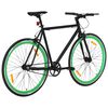 vidaXL Bicykel s pevn&yacute;m prevodom čierno-zelen&yacute; 700c 55 cm