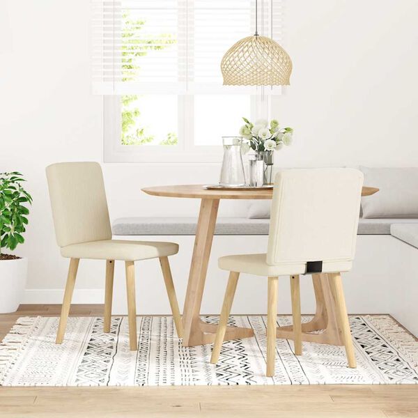 vidaXL Jedálenské stoličky 2 ks ľan