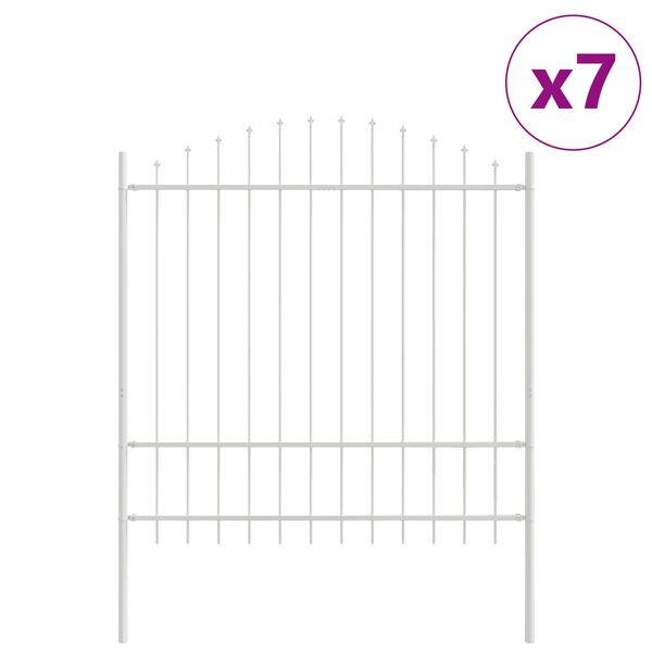 vidaXL Z&aacute;hradn&yacute; plot 7 pcs Biela 170 x 215 cm