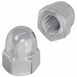 vidaXL Hex žal&uacute;dkov&eacute; matice 2 pcs Strieborn&aacute; m8 Kov