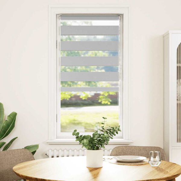 vidaXL Zebra roleta svetlosiv&aacute; 55x150cm &scaron;&iacute;rka l&aacute;tky 50,9 cm polyester