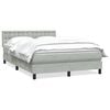 vidaXL Posteľn&yacute; r&aacute;m boxsping s matracom bledosiv&yacute; 160x210 cm zamat