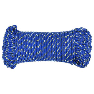 vidaXL Lodné lano modré 3 mm 100 m polypropylén