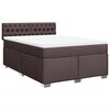 vidaXL Boxspring posteľ s matracom tmavohned&aacute; 160x200 cm l&aacute;tka