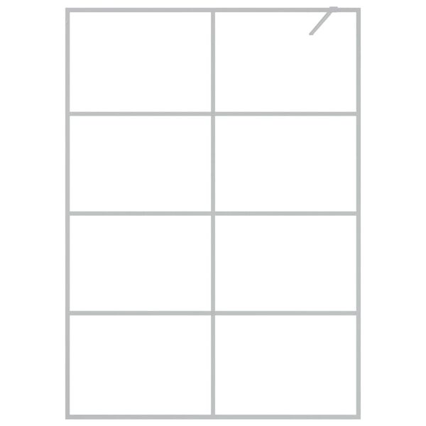 vidaXL Sprchová zástena strieborná 140x195 cm priehľadné ESG sklo