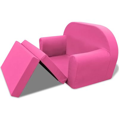 vidaXL Detské rozkladacie ležadlové kreslo, ružové