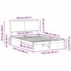 vidaXL Rám postele Hnedá a taupe 150 x 200 cm Borovicový masív