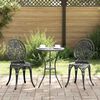 vidaXL Z&aacute;hradn&yacute; bistro set 3 pcs Čierna Hlin&iacute;k